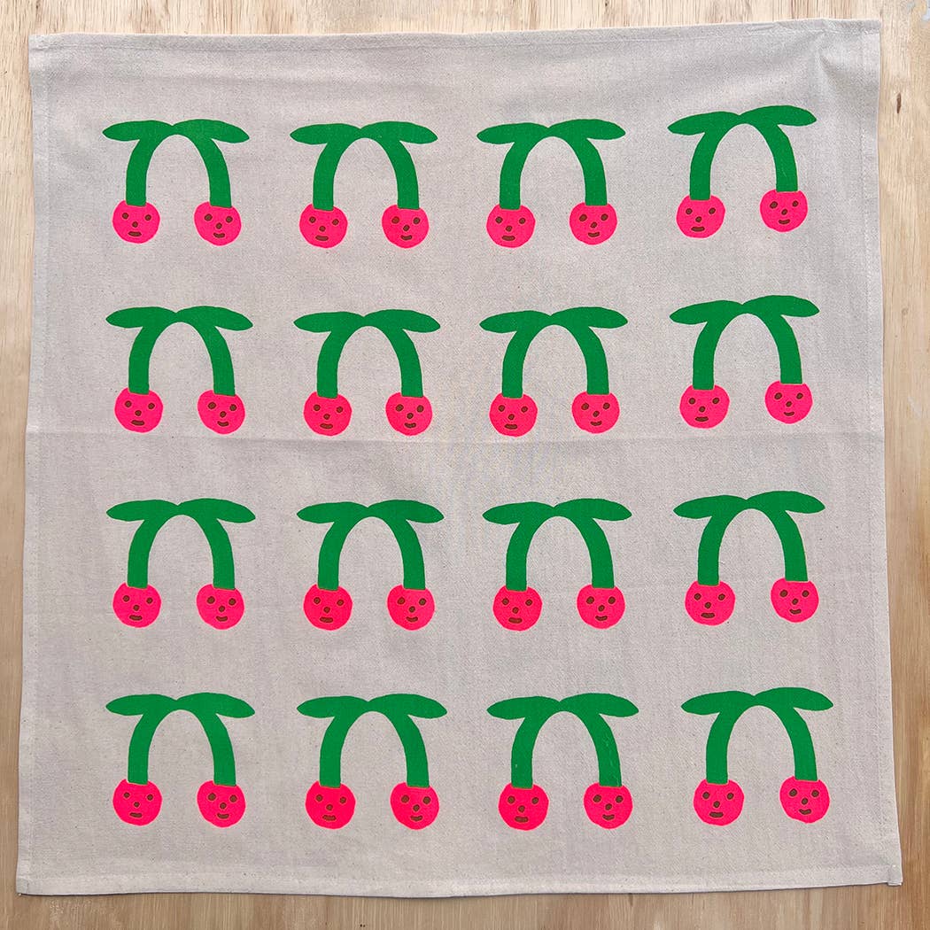 Cherry tea towel NICE6