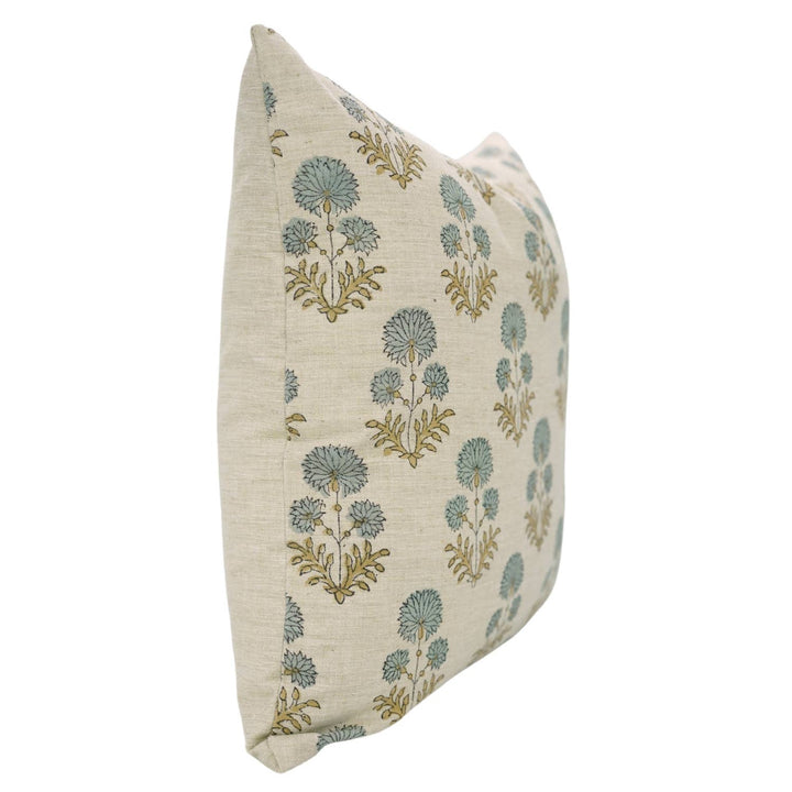 Handcrafted Block Print Linen Blend Pillow Cover - Rishi FB02