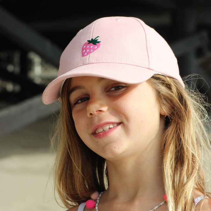 Kids Baseball Hat - Pink Strawberry 3-7 years PP437