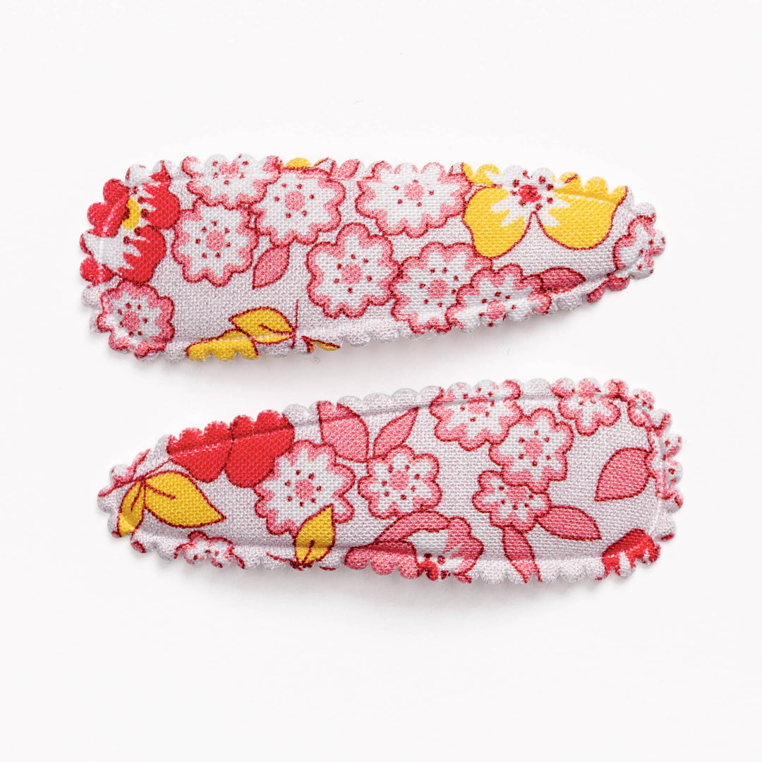 Ariel Floral Fabric Hair Clips FC96