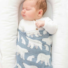 Load image into Gallery viewer, Bamboo Muslin Swaddle - Polar Bear