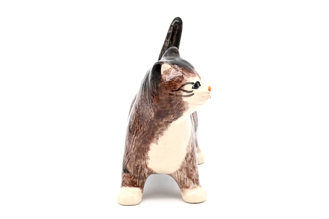 MiniL128 Decorative Miniature Ceramic Tiny L Tabby cat