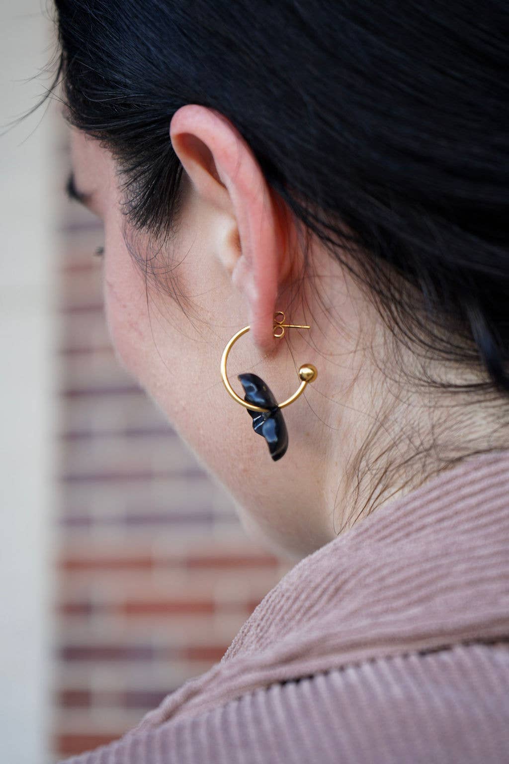 Magnolia Hoops - Black // Jewelry, Earrings, Fall SS237
