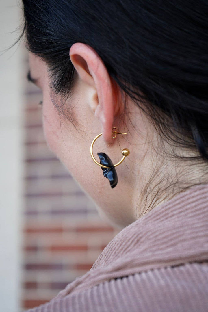 Magnolia Hoops - Black // Jewelry, Earrings, Fall SS237