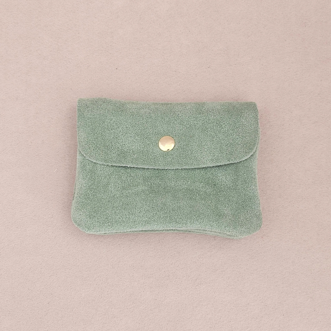 Kangood suede-effect leather coin purse: Moutarde daim