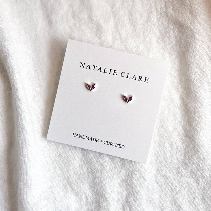 Lilac Winged Earrings NC89