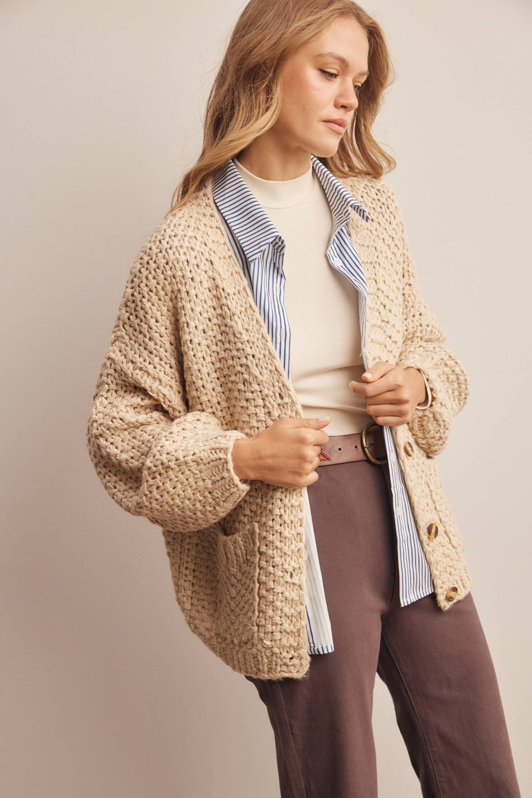 Handmade Chunky Knit Cardigan FSW61