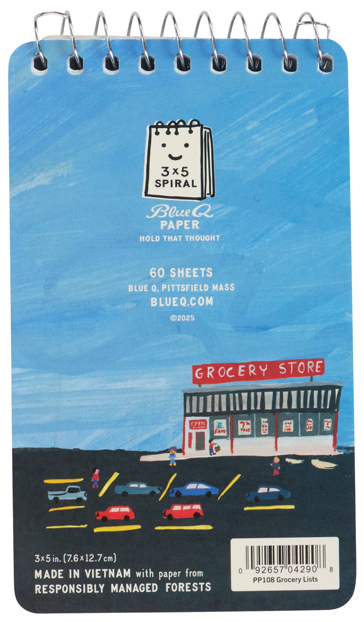 Grocery Lists 3x5 Spiral NB