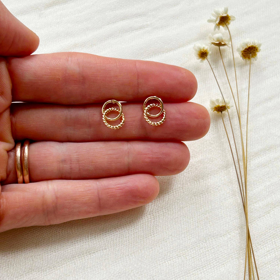 Gold Infinity Studs KT922