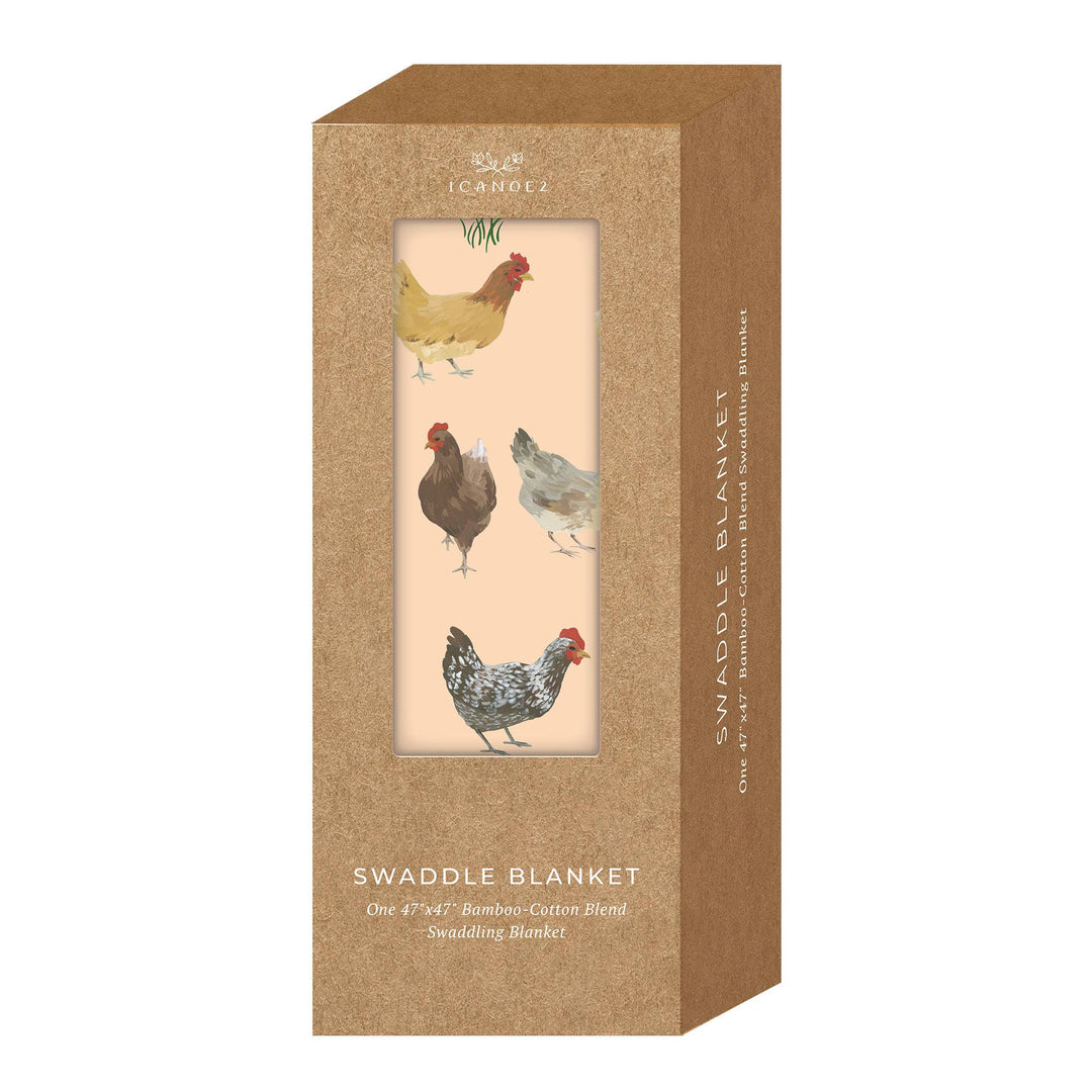 Chicken Meadows Baby Swaddle CT26