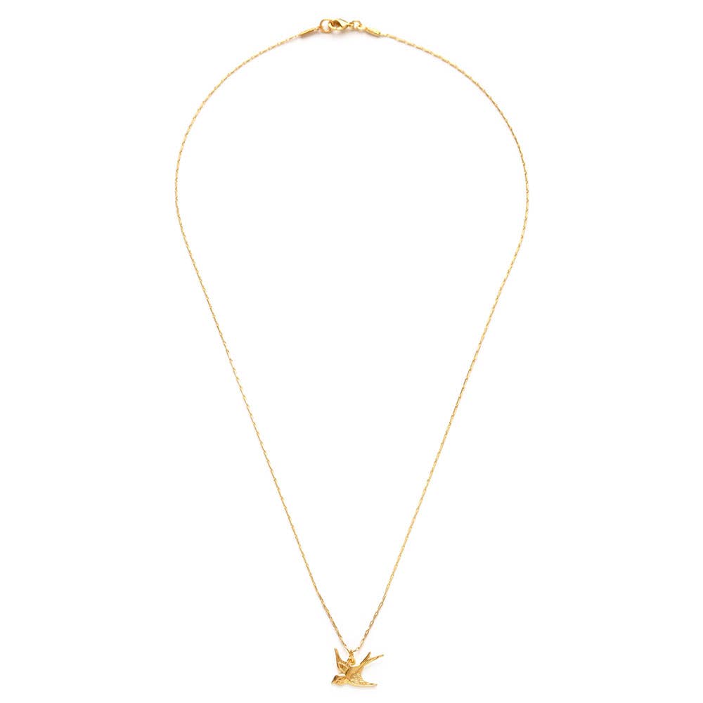 Tiny Swallow Bird Necklace AS29