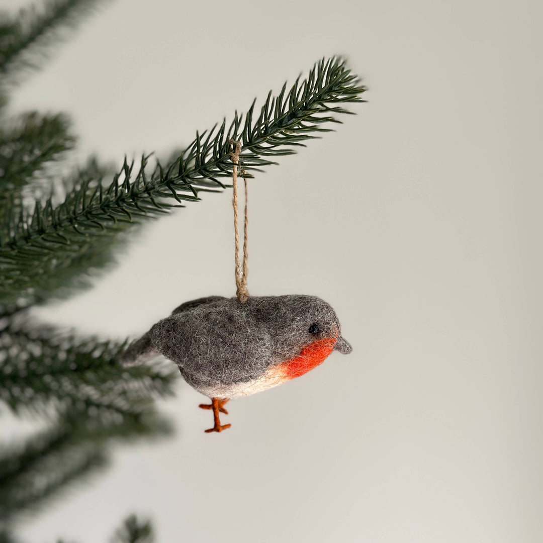 Felt Bird Ornaments - A Set: Canary GN15