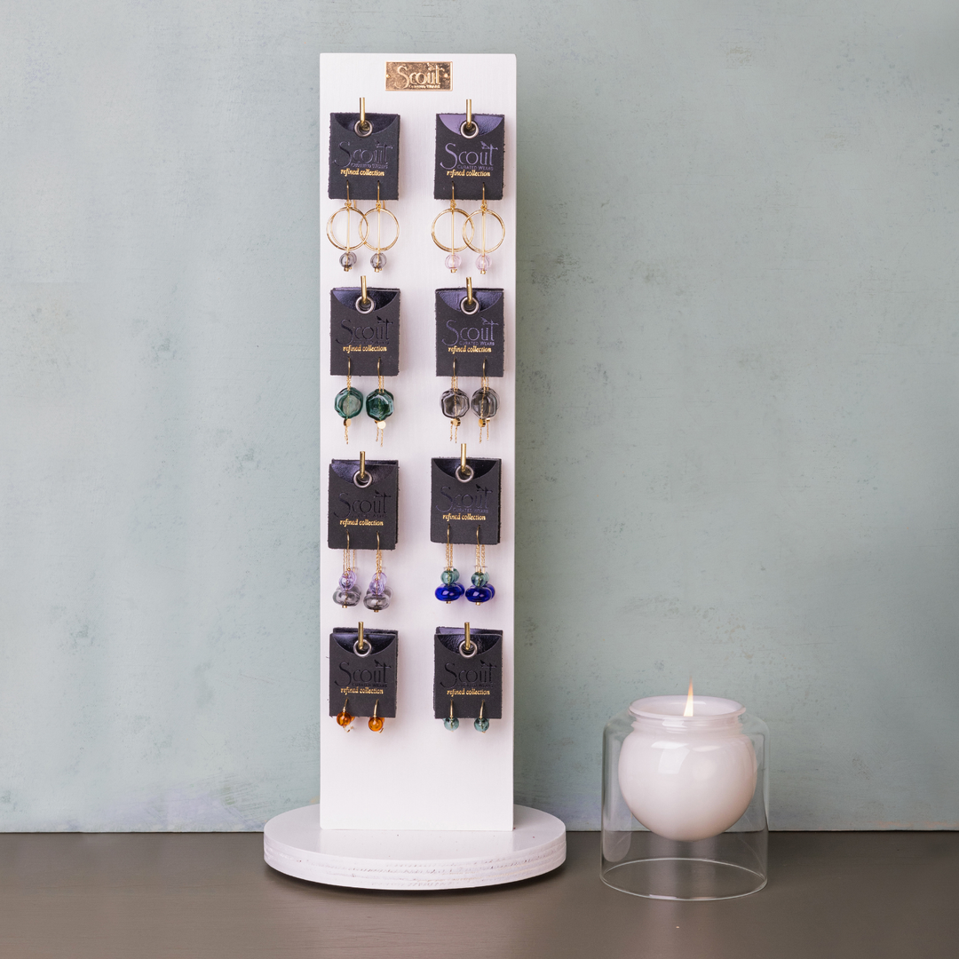 Refined Glass Stacked Threader - Lavender/Smoke/Gold