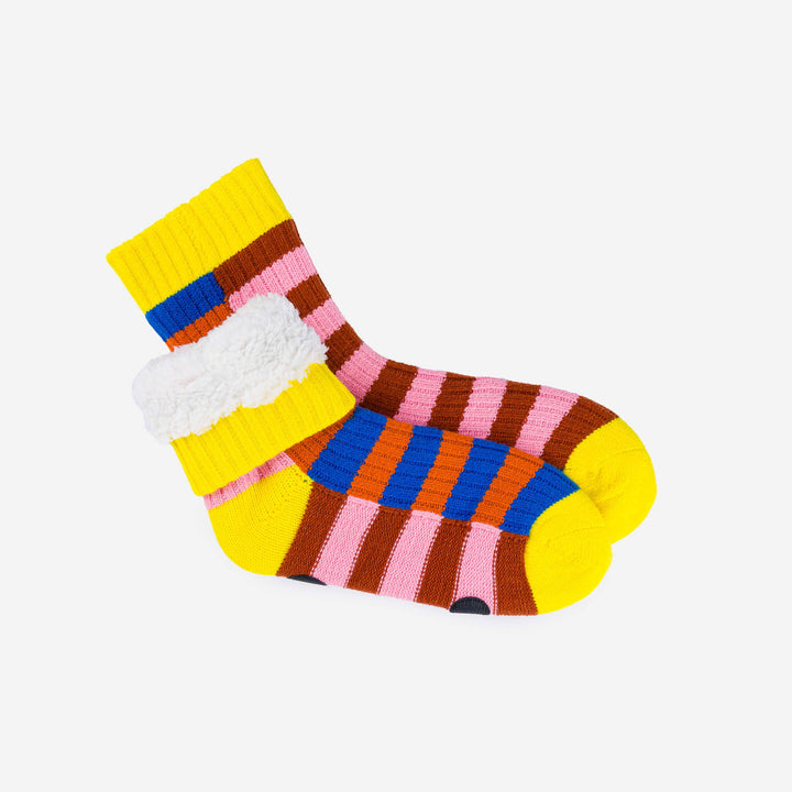 Super Stripe Knit House Socks VR983