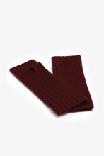 Load image into Gallery viewer, Merino Wool Fingerless Gloves - Dark Walnut Brown