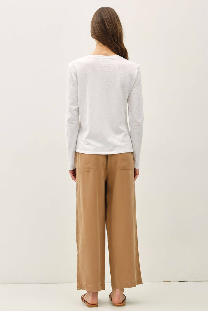 TENCEL DRAWSTRING WIDE LEG PANTS BC234
