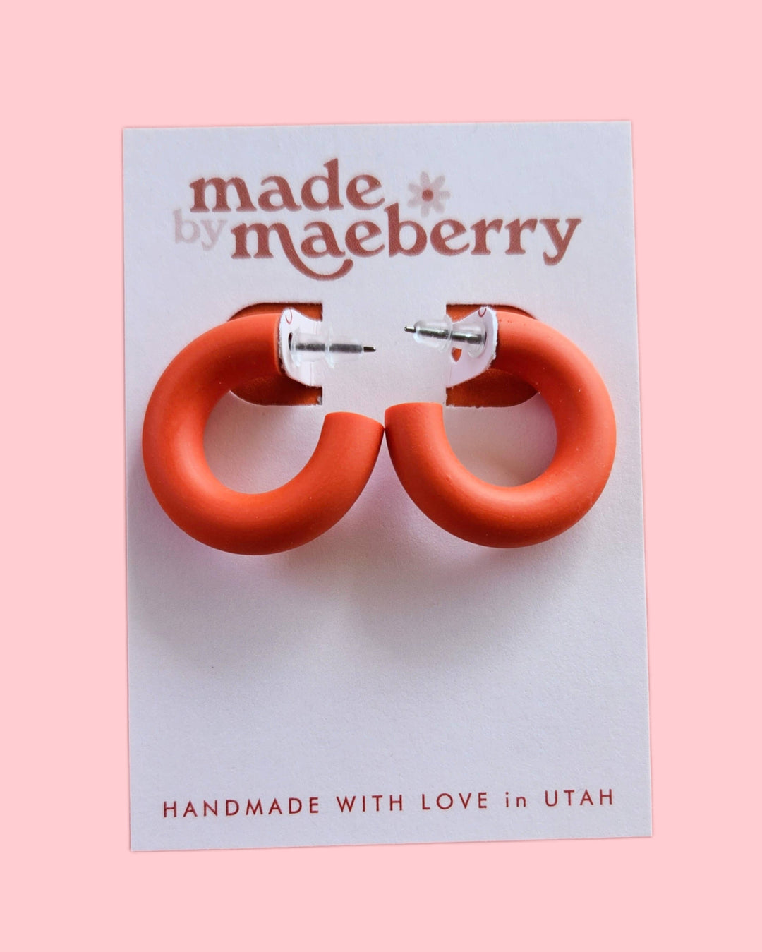 Polymer Clay Chunky Mini Hoop by Made by Maeberry 1" Hoop