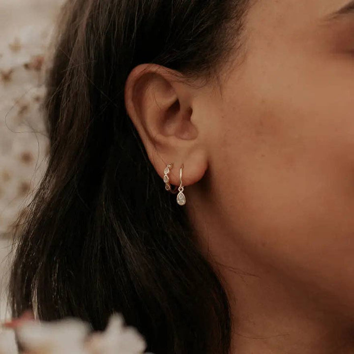 April Raindrop Dangle Hoops MA27