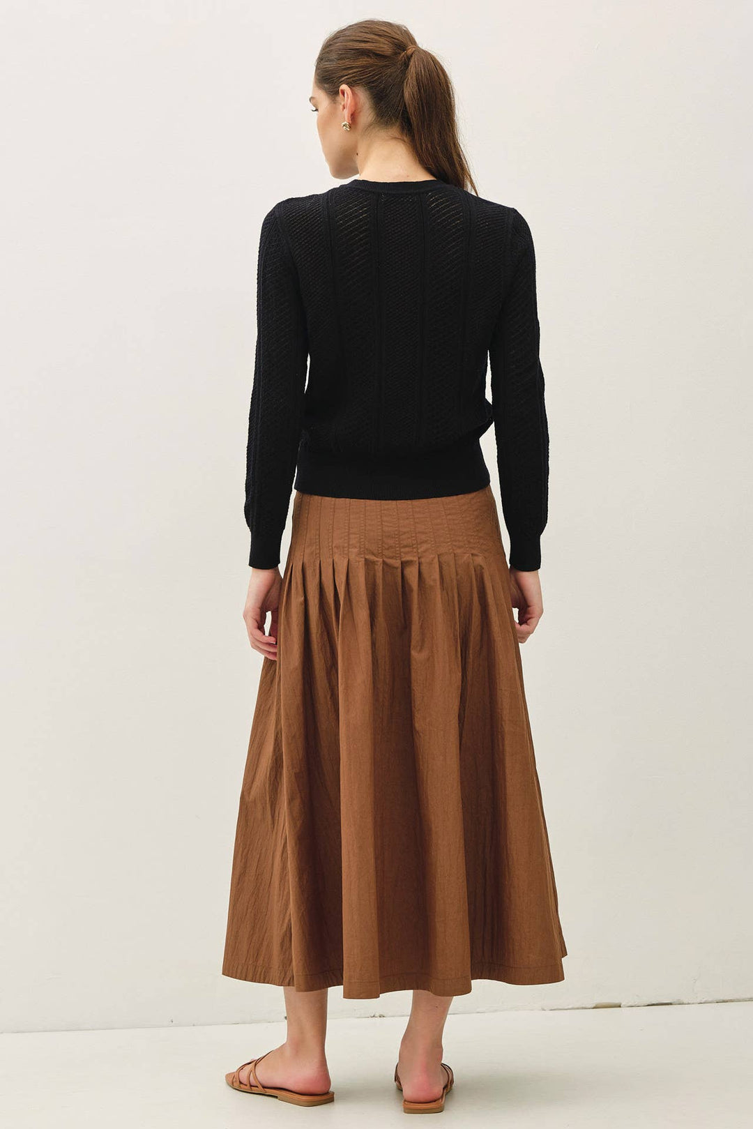 POINTELLE CROPPED SLIM CARDIGAN BC642