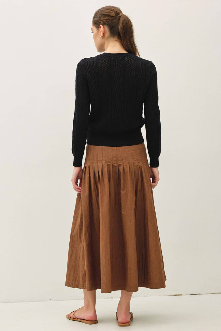 POINTELLE CROPPED SLIM CARDIGAN BC642