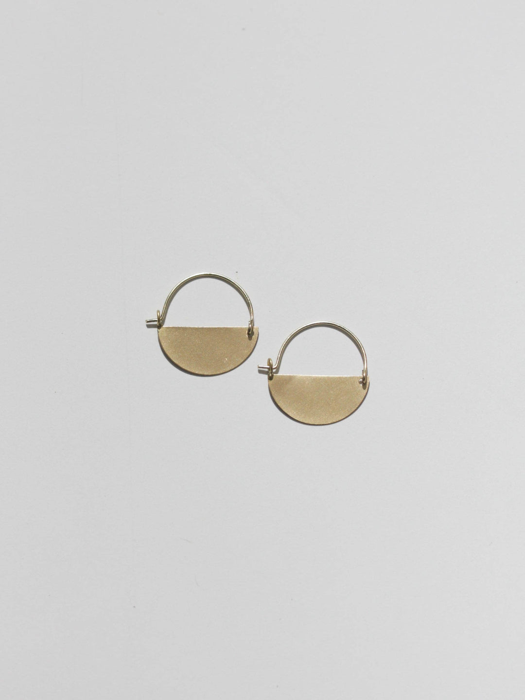 RK10 Matte Gold Half Moon Earrings