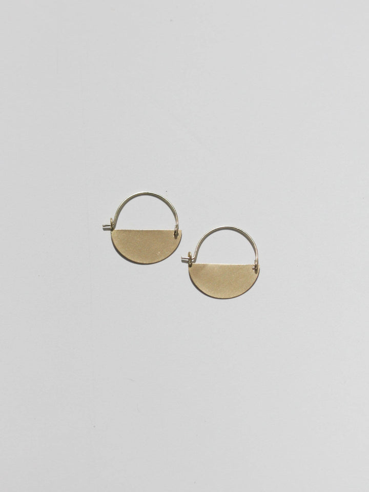 RK10 Matte Gold Half Moon Earrings