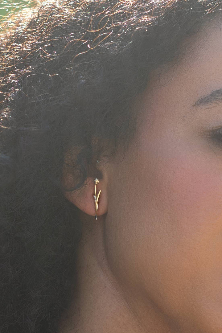 Holland Tulip Studs - 18K Gold Plated PJ15