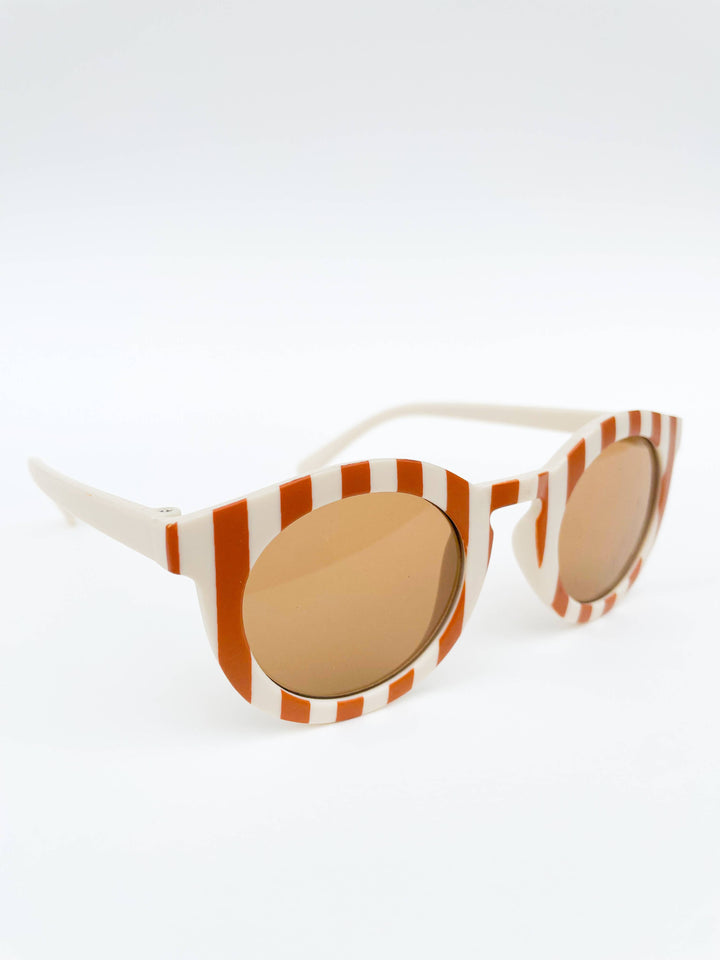 Cabana Cream &amp; Tan Stripe Kids Toddler Sunglasses