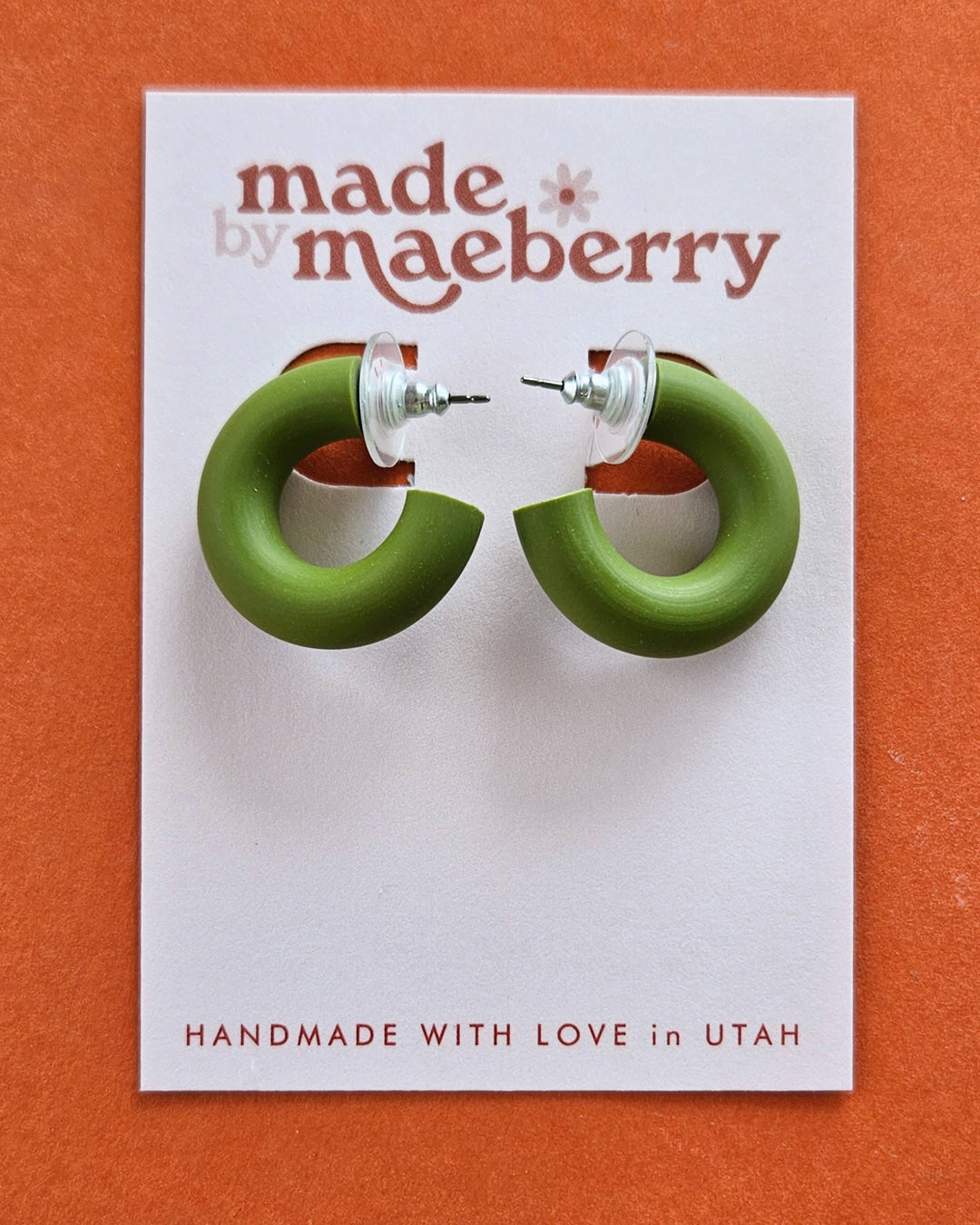 Polymer Clay Chunky Mini Hoop by Made by Maeberry 1" Hoop