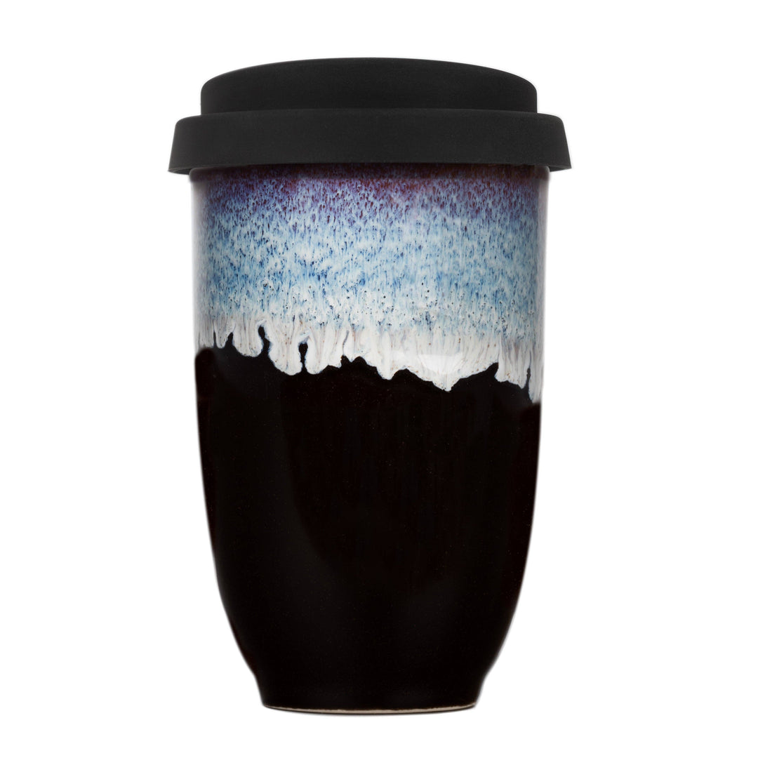 Monsoon Ceramic Mug – 12oz Reusable Cup with Lid NV87