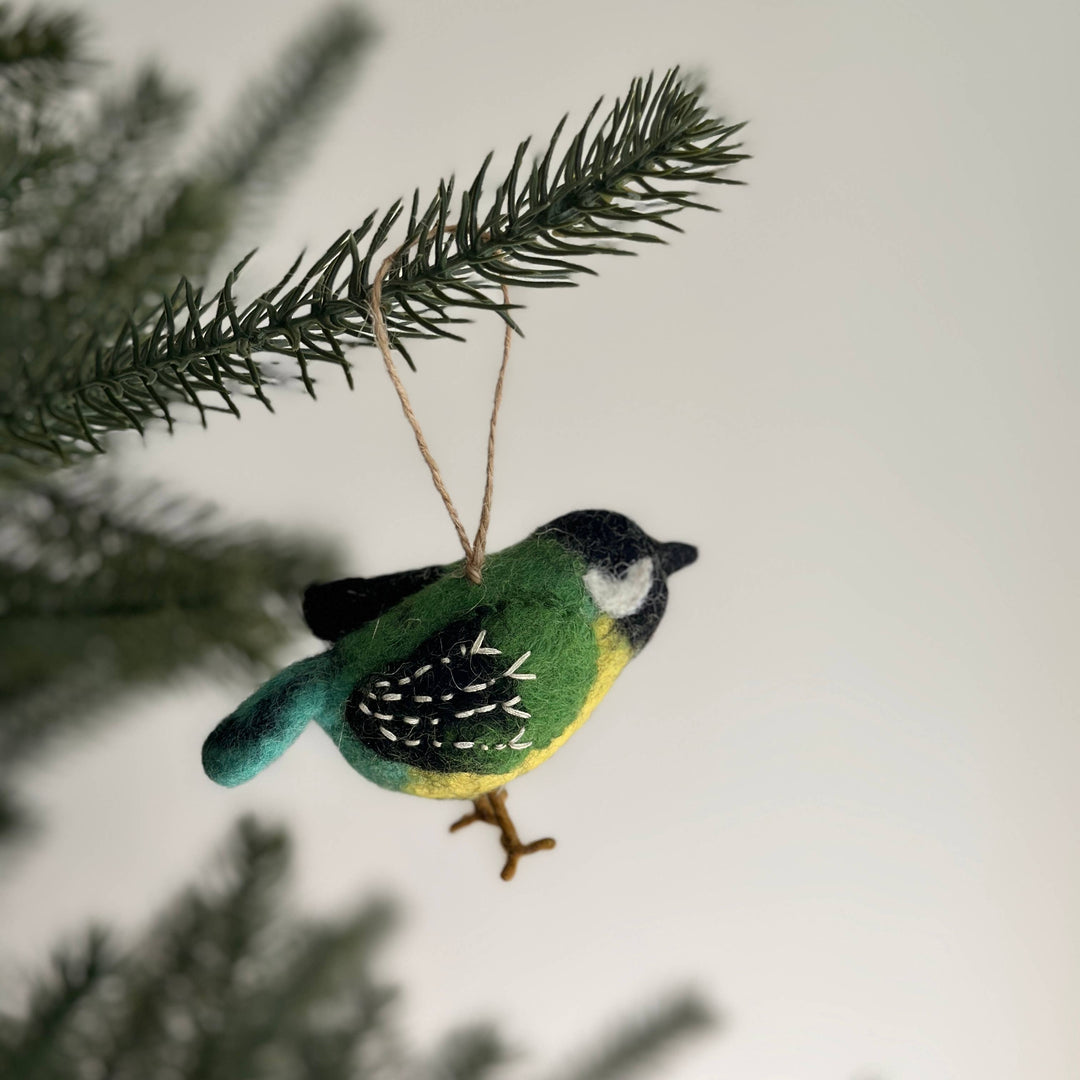 Felt Bird Ornaments - A Set: Canary GN15