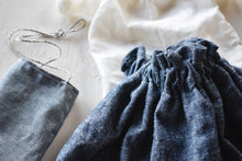 Load image into Gallery viewer, Agatha the Bear Doll- Chambray skirt