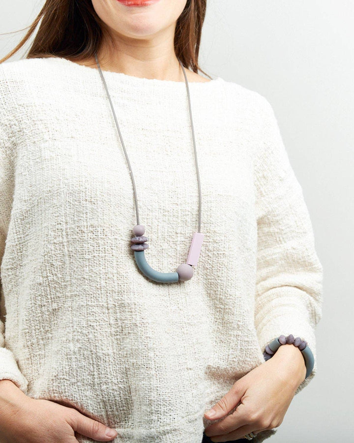 Pewter Balance Teething Necklace