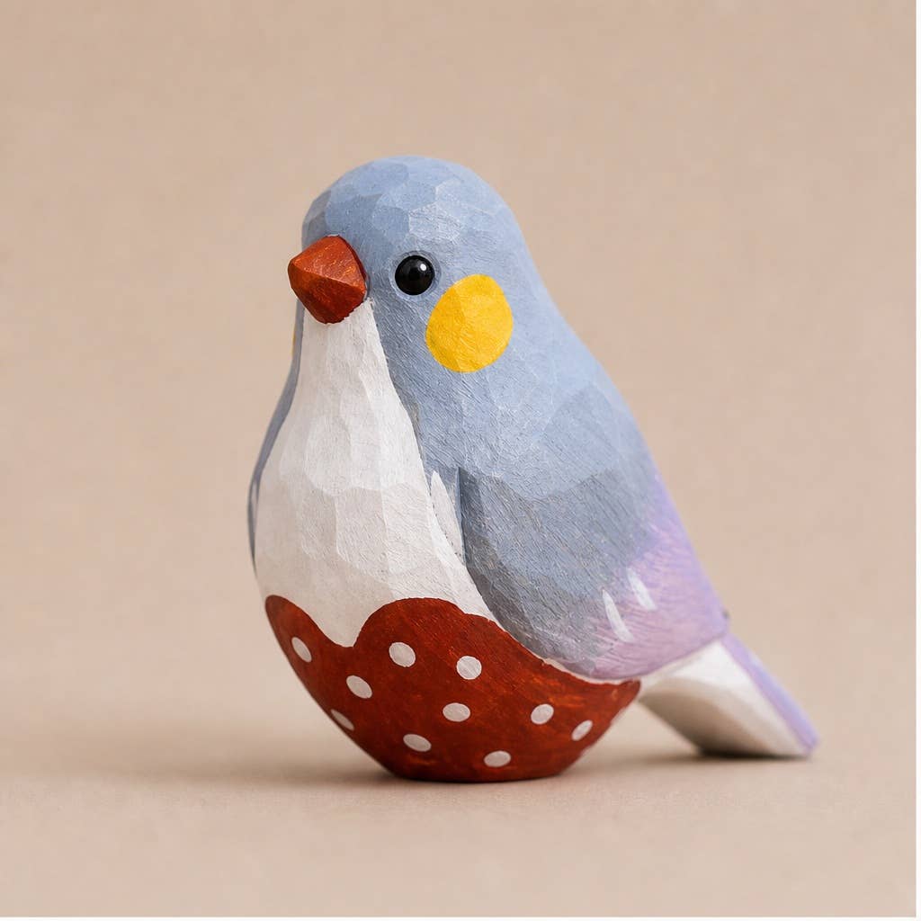 Artisan Hand-Carved Basswood Bird Figurine