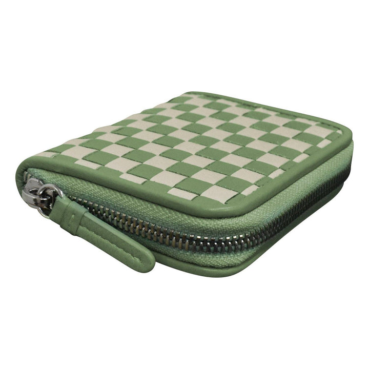 7104 CHECKERBOARD ZIP AROUND WALLET LL223