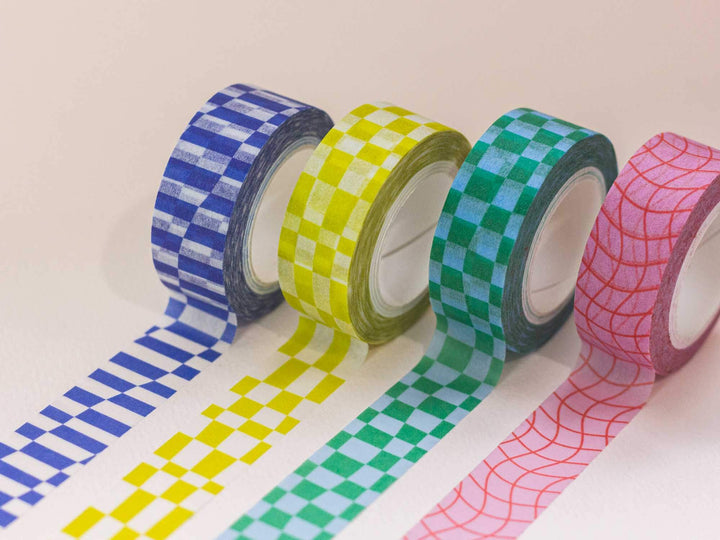 Lean Ennui 15mm • Leaning Checkerboard Washi Tape MD236