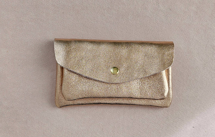 Kangaroo double pocket leather wallet Sky RM37