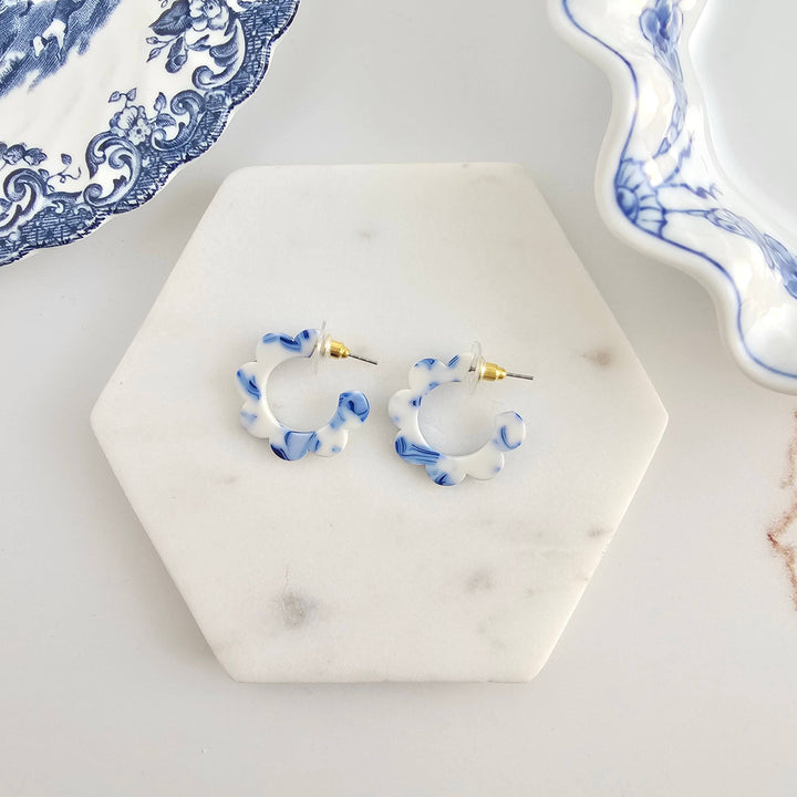 Flora Mini Hoops - Greek Goddess Blue // Flower Summer SS527