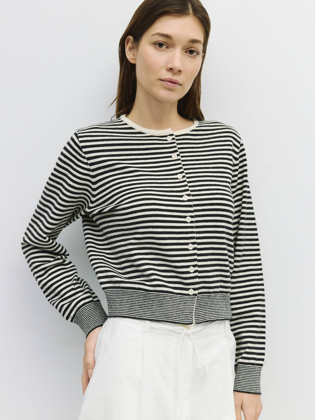 The Montana Cardigan | Striped Button-Down Cardigan AR225