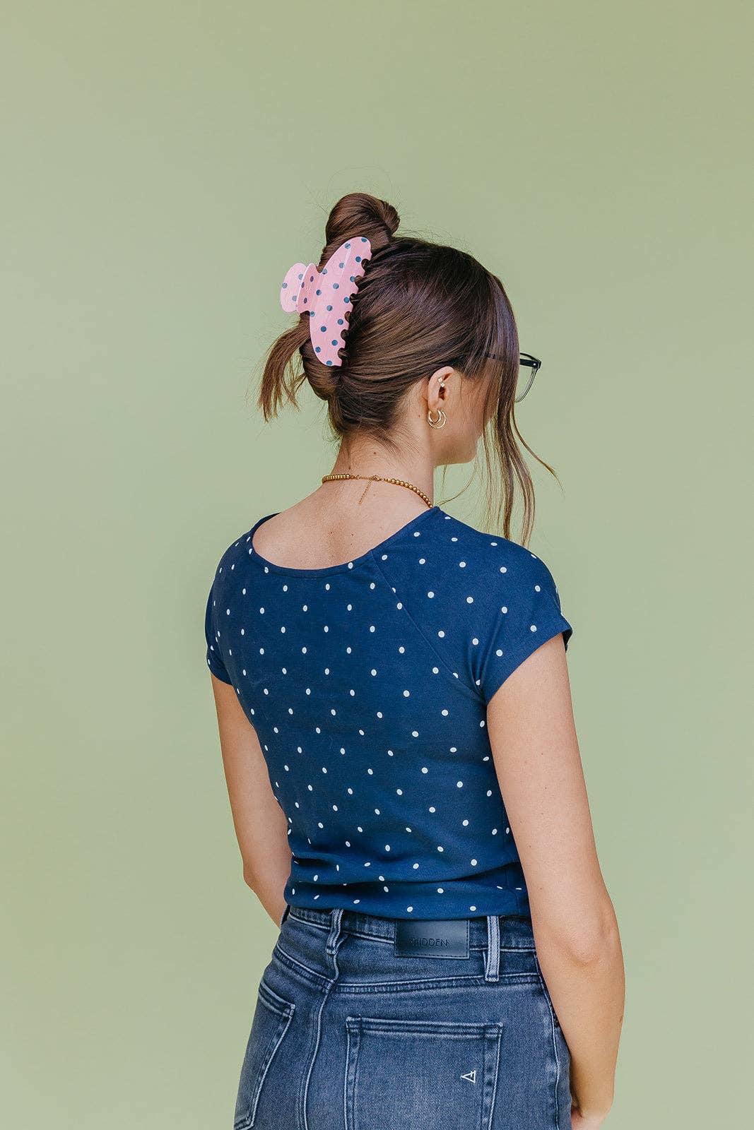 POLKA DOT &amp; STRIPED OVERSIZED CLAWS KX22