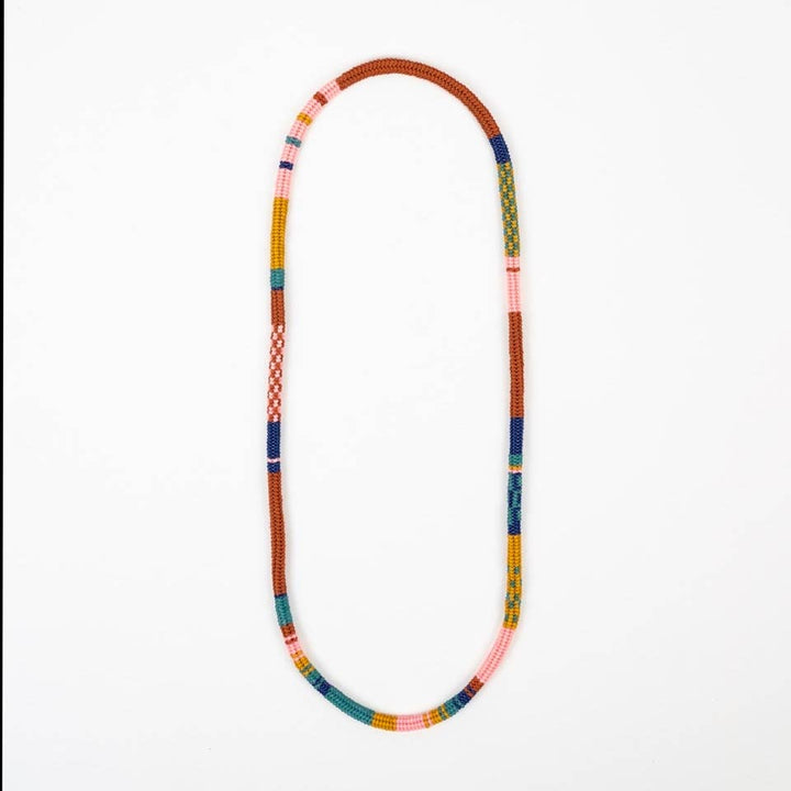 Patchwork Tube Beaded Necklace APL22