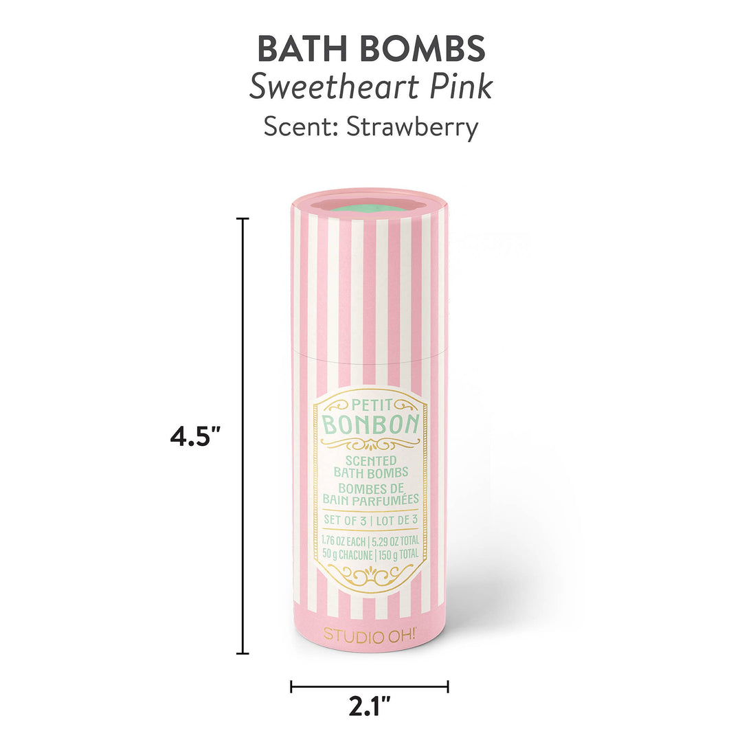 Petit Bonbon Sweetheart Pink Bath Bombs