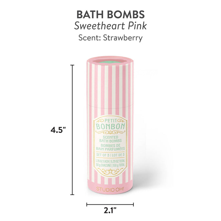 Petit Bonbon Sweetheart Pink Bath Bombs