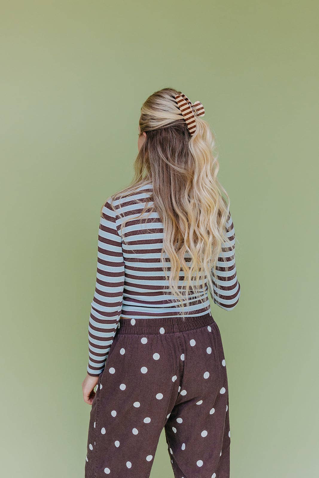 POLKA DOT &amp; STRIPED OVERSIZED CLAWS KX22
