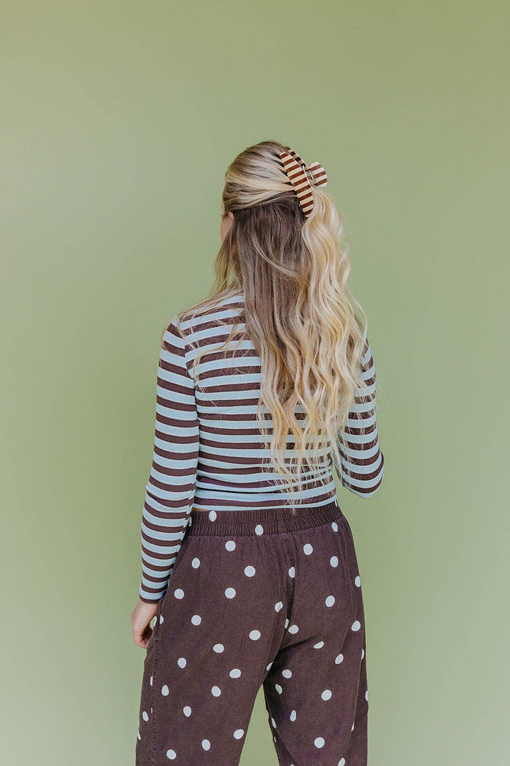 POLKA DOT &amp; STRIPED OVERSIZED CLAWS KX22
