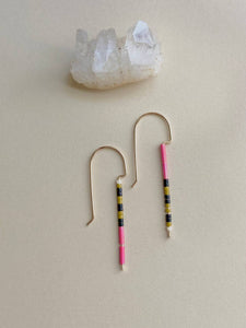 TH06 Twig Earring - Colorful Minimal Seed Bead