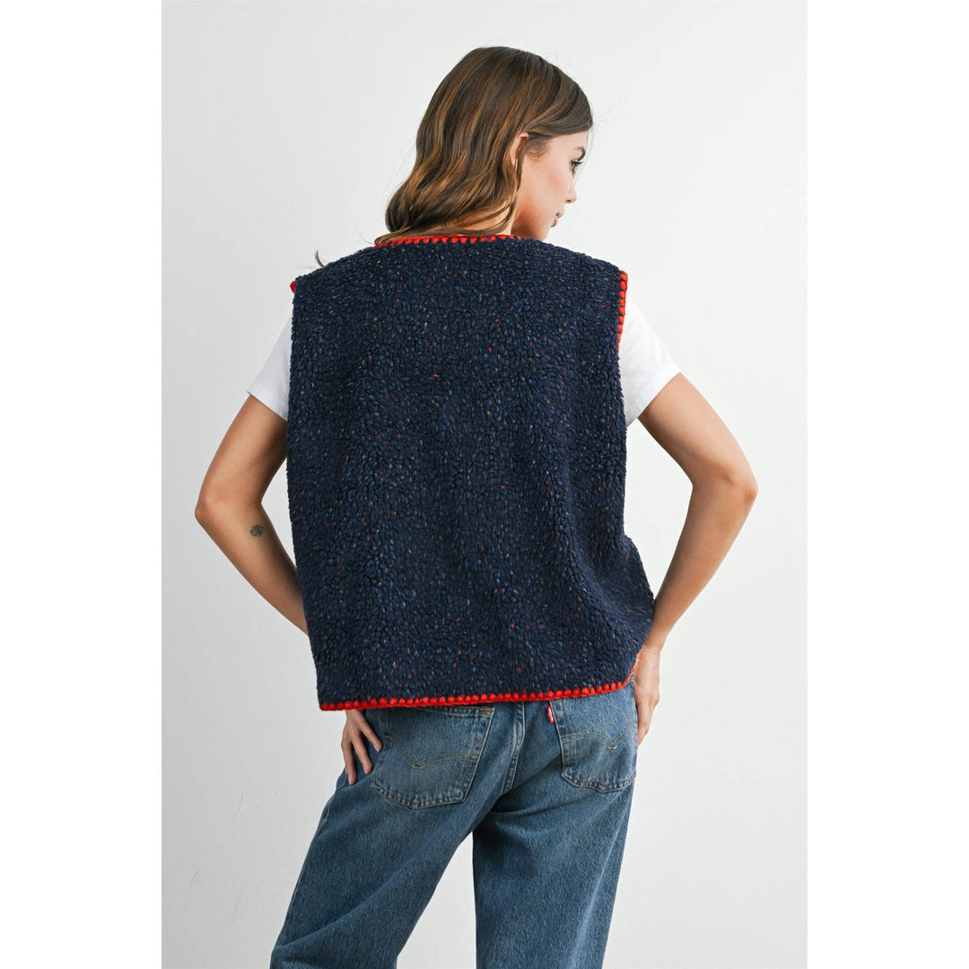 Confetti Contrast-Trimmed  Vest - BMJ89