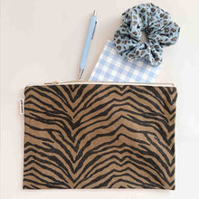 Load image into Gallery viewer, SCRUNCHIE MINI LEOPARD SKY BLUE