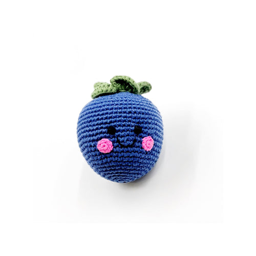 Friendly Plush Blueberry  Rattle