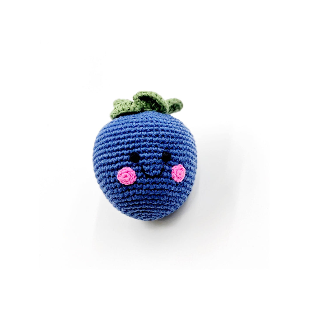 Friendly Plush Blueberry  Rattle